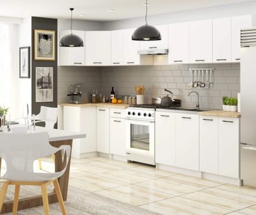 Комплект кухонной мебели OLIWIA 3м белый, комплект АКД