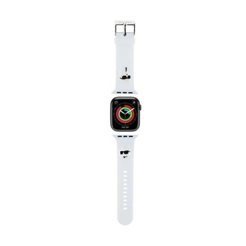 Karl Lagerfeld - Pasek do Apple Watch 42/44/45/49 mm (biały)