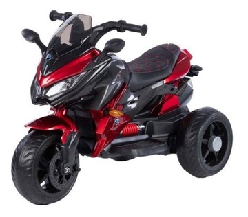 Motocykl na akumulator Czerwony metalik motorek