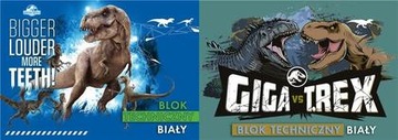 Blok rysunkowy A4/10K biały Jurassic Park /Beniami