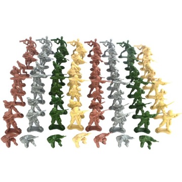 2 plastikowe 5 cm malowane figurki żołnierza na