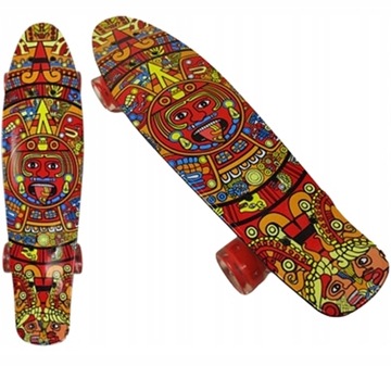 ДЕТСКИЙ СКЕЙБОРД FISZA ABEC-7 СВЕТЯЩИЕСЯ СВЕТОДИОДНЫЕ КОЛЕСА С ТВЕРДЫМ ГРАФИТТИ УЗОРОМ