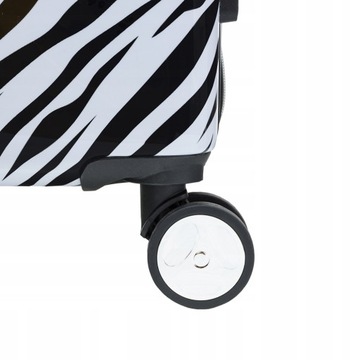 Средний дорожный чемодан на колесах из жесткого АБС-пластика PUCCINI Zebra ABS015B-10