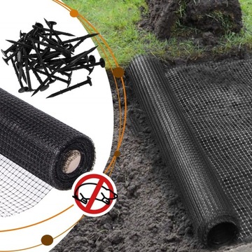 СЕТКА ПРОТИВ КРОТОВ СИЛА ПРЕМИУМ 2х100м 30г ПРОЧНАЯ + КОЛЫШКИ