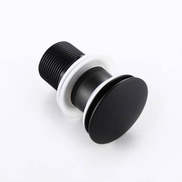 Латунный защелкивающийся сифон и пробка для умывальника ЧЕРНЫЙ без перелива