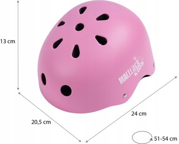 KASK ROWEROWY DZIECIĘCY REGULOWANY DLA DZIECKA NA HULAJNOGĘ 54CM WKŁADKA