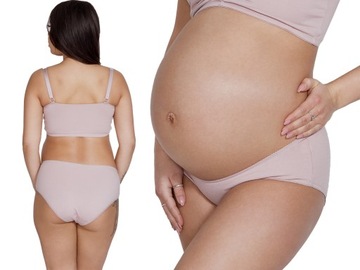 Mitex mama majtki ciążowe bawełniane różowy S