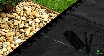 Бордюр садовый пластиковый коричневый 1000см + анкеры