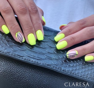 CLARESA ГИБРИДНЫЙ ЛАК NEON 2+1 NEON FLUO
