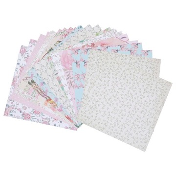 Materiały do scrapbookingu Zimowy karton z kwiatowymi motywami 24
