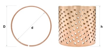 ПОДШИПНИК Скольжения WB802 ВТУЛКА ПЕРФОРИРОВАННАЯ БРОНЗОВАЯ PRM E92 50x55x40
