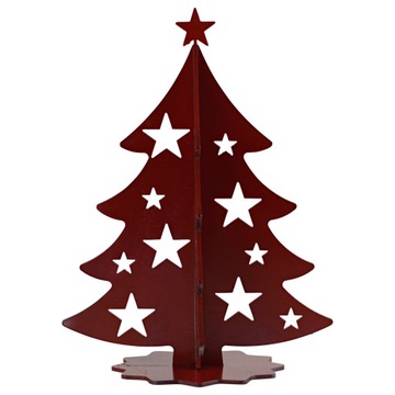 РОЖДЕСТВЕНСКАЯ ЕЛКА металл 3D УКРАШЕНИЕ РОЖДЕСТВЕНСКИЙ ОРНАМЕНТ ЛОФТ красный