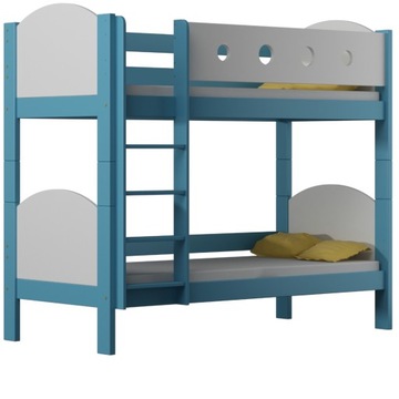 Łóżko Piętrowe Drewniane Kolory URWISEK-L 160x80