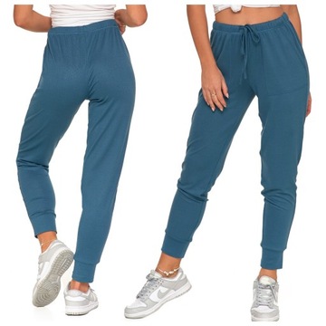 SPODNIE DAMSKIE DRESOWE JOGGERY KIESZENIE DZIANINOWE EASTYCZNE MORAJ R.XL