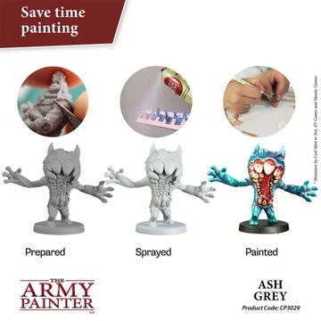 Army Painter 3029 Primer Ash Grey 400 мл серый аэрозольный грунт для моделей AP