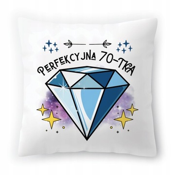 Poduszka na Urodziny 70 70te 70-te na Prezent z Nadrukiem ze Zdjęciem