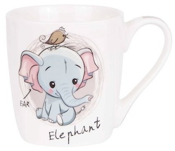 DZIECIĘCY KUBEK GATUNKOWA PORCELANA SŁONIK 300ml.