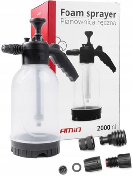 AMIO PIANOWNICA CIŚNIENIOWA RĘCZNA Z POMPKĄ 2L 2000ML OPRYSKIWACZ DO PIANY