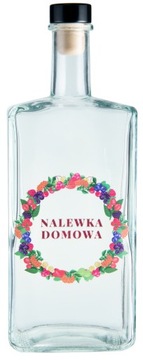 Butelka szklana ozdobna 500 ml z nadrukiem 