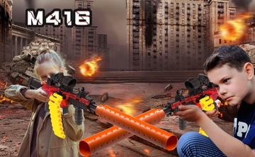 PISTOLET NA STRZAŁKI KARABIN NA KULKI WYRZUTNIA 2 TRYBY M416 + 70 STRZAŁEK