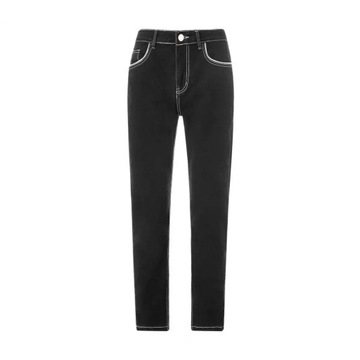Men Jeans Solid Color Classic Slim Fit Straight Mu