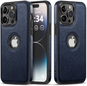 ETUI CASE PREMIUM EKO-SKÓRA DO IPHONE 15 PRO - BLUE