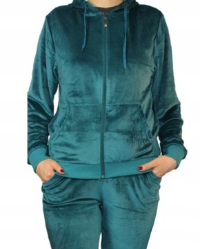 Dres welurowy KOMPLET BUTELKOWY MORSKI PLUS SIZE 4XL