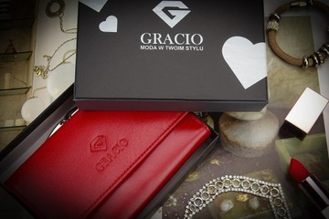 Кожаный женский кошелек GRACIO с RFID-меткой, маленький, с ушным крючком