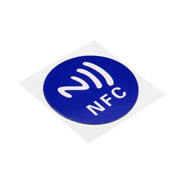 ETYKIETA NAKLEJKA NADRUKOWANA NFC NFC213 NIEBIESKA