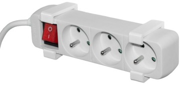 ВЕШАЛКА ДЛЯ УДЛИНИТЕЛЯ ПИТАНИЯ, ЭЛЕКТРИЧЕСКАЯ ПОЛОСКА, БЕЛАЯ УЗКАЯ, МАЛЕНЬКАЯ