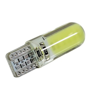 ŻARÓWKA LED W5W T10 POSTOJÓWKA 2 LED COB SILICON