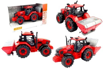 TRAKTOR Z SIEWNIKIEM DLA DZIECI BELARUS POLESIE CZERWONY 91314