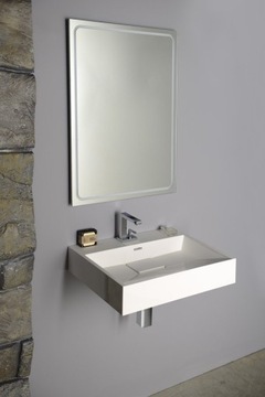 АМУР умывальник 60х15х45см, конгломерат, белый