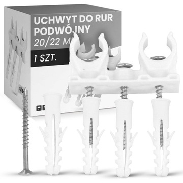 Uchwyt Rury Pex Miedzianej Podwójny 20-22 mm 1 szt