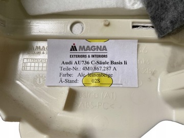 AUDI Q7 4M КРЫШКА С СТОЙКИ С ЛЕВАЯ АЛЬКАНТАРА