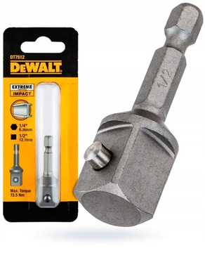 Adapter do zakrętarek udar 1/4 - 1/2 DeWalt DT7512