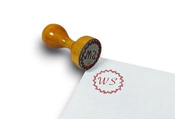 Stempel pieczątka LOGO TEKST rysunek decoupage Ex libris Exlibris + PROJEKT