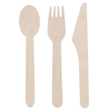 Ножи деревянные 16,5 см, одноразовые, 100 шт.