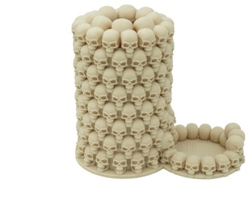 Стопка черепов, башня из костей - Dice Tower Bone white