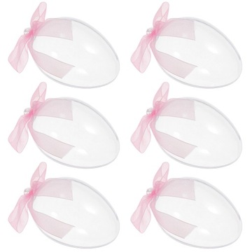 6 шт. КОРОБКА КОНФЕДЕНТОВ В ФОРМЕ ПАСХАЛЬНОГО ЯЙЦА, ПРОЗРАЧНАЯ