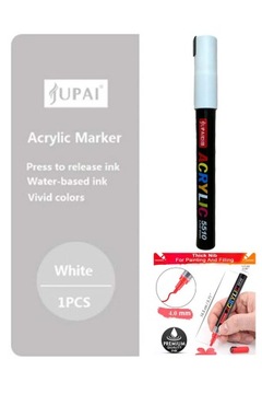 Marker akrylowy BIAŁY 1 szt Wodoodporny Marker Akrylowe Jupai