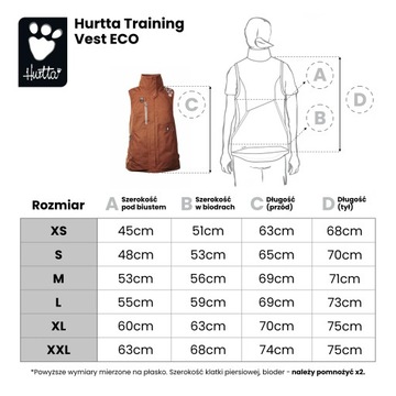 Hurtta Training Vest Eco Cinnamon kamizelka treningowa, brązowa M