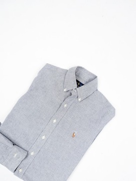 Polo Ralph Lauren szara koszula oxford xs slim fit.