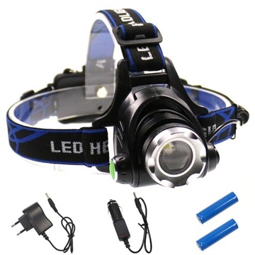LATARKA CZOŁOWA LED ZOOM CREE CZOŁÓWKA MOCNA T9
