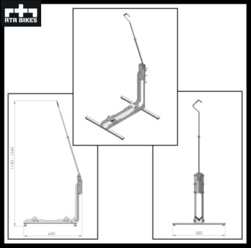 ВЕРТИКАЛЬНАЯ ПОДСТАВКА ДЛЯ ВЕЛОСИПЕДОВ E-BIKE BRUTUS UP ВЕШАЛКА ДЛЯ ВЕЛОСИПЕДА