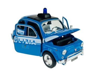 WELLY FIAT NUOVA 500 POLIZIA 1:24 Новая металлическая модель