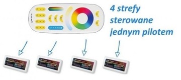 MiBoxer RGBW+CCT 2.4G 4-зонный светодиодный пульт дистанционного управления