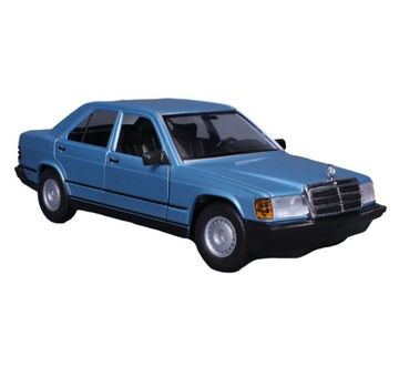 Bburago 1:24 1987 Mercedes-Benz 190E Blue 21103BU