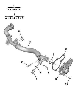 WAZ PŘÍVOD MADL PUMPY VODU CITROEN PEUGEOT TOYOTA 9804208380