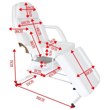 КОСМЕТИЧЕСКОЕ КРЕСЛО с ПОДНОСАМИ + ЛАМПА-ЛУПА + ТАБУРЕТ